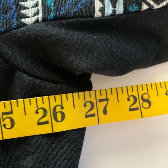 LANE BRYANT Black & Teal Geometric Aztec Stripe Long Sleeve Blazer Jacket-NWT‎ - Picture 15 of 16